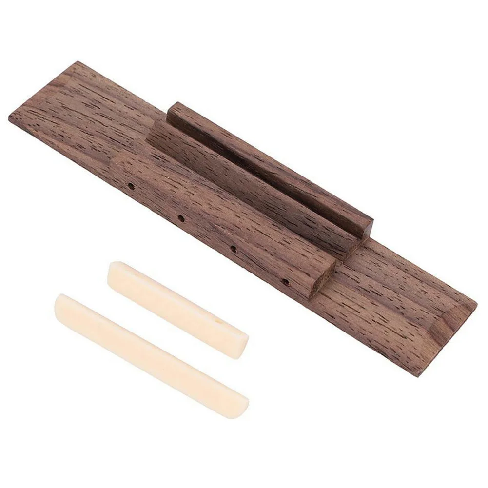 

Ivory Nut Practical Ukulele Bridge Set Replacement Easy Install DIY Rosewood Home Professional 110mm Accessory Saddle Slotted