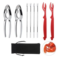 crab crackers and tools lobster 2 crab leg crackers and 4 crab leg forks sturdy durable rustproof reusable