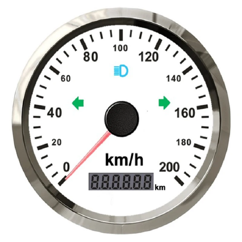 Скоростной GPS-прибор с красной подсветкой 85 мм 125 км/200 км/ч для автомобиля лодки