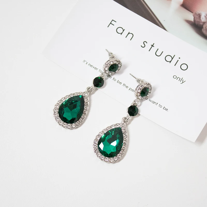 Серьги Свадебные ювелирные изделия Стразы свадебные серьги для женщин круглые