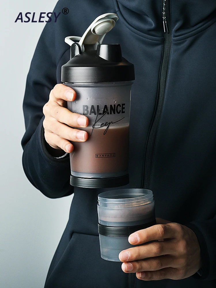 500 мл шейкер для занятий спортом бутылка протеина питательная пудра чашка