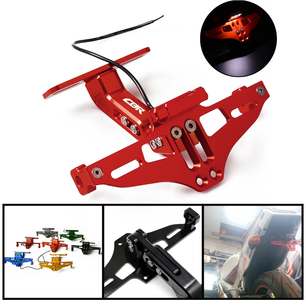 Motorcycle License Plate Bracket Holder For HONDA CBR 125 250 300 500 650R 600 900 929 954 1000 1100XX RR F R Accessories - купить по