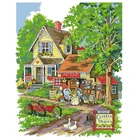 Золотая коллекция, Набор для вышивки крестом, античный Шарм, дом магазина для продажи dim 13608