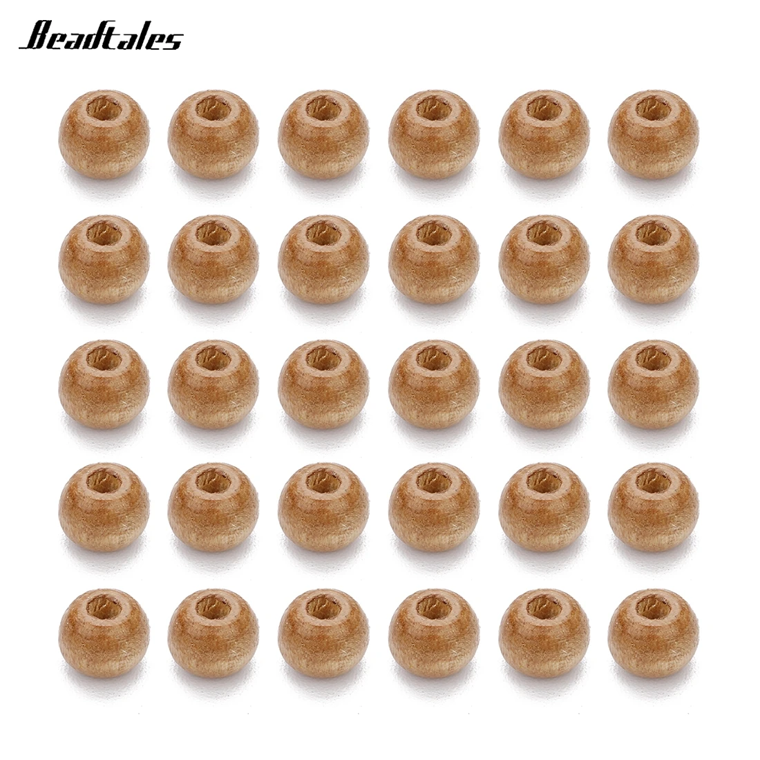 

Beadtales 300pcs/lot 8.5*7mm Natural Wood Beads Round Wood Spacer Charm Beads For DIY Bracelets Jewelry Making Accessories