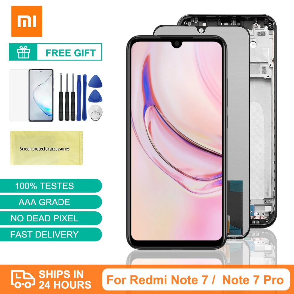 Для Xiaomi Redmi Note 7 ЖК-дисплей с рамкой сенсорный дигитайзер сборка для Pro ЖК-экран