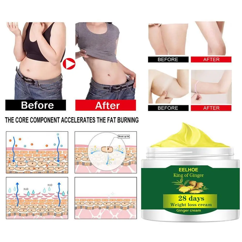 

10-50G Ginger Slimming cream Fat Burning Cream Slimming Cream Cellulite Massage Health Care Slimming Stovepipe Body Care