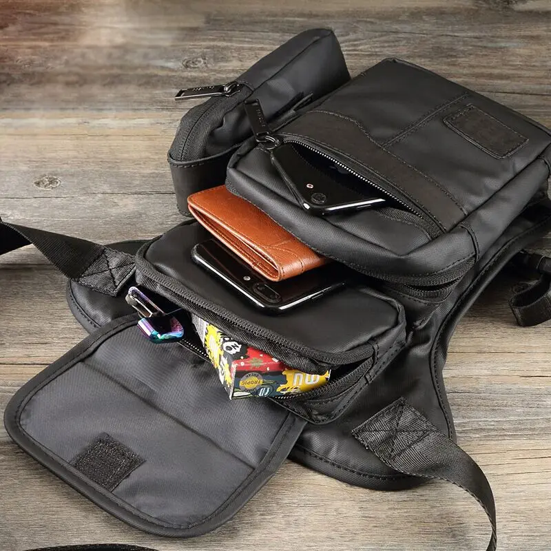 

Men Waterproof Oxford Ride Leg Bag Drop Fanny Waist s Military Motorcycle Riding Crossbody