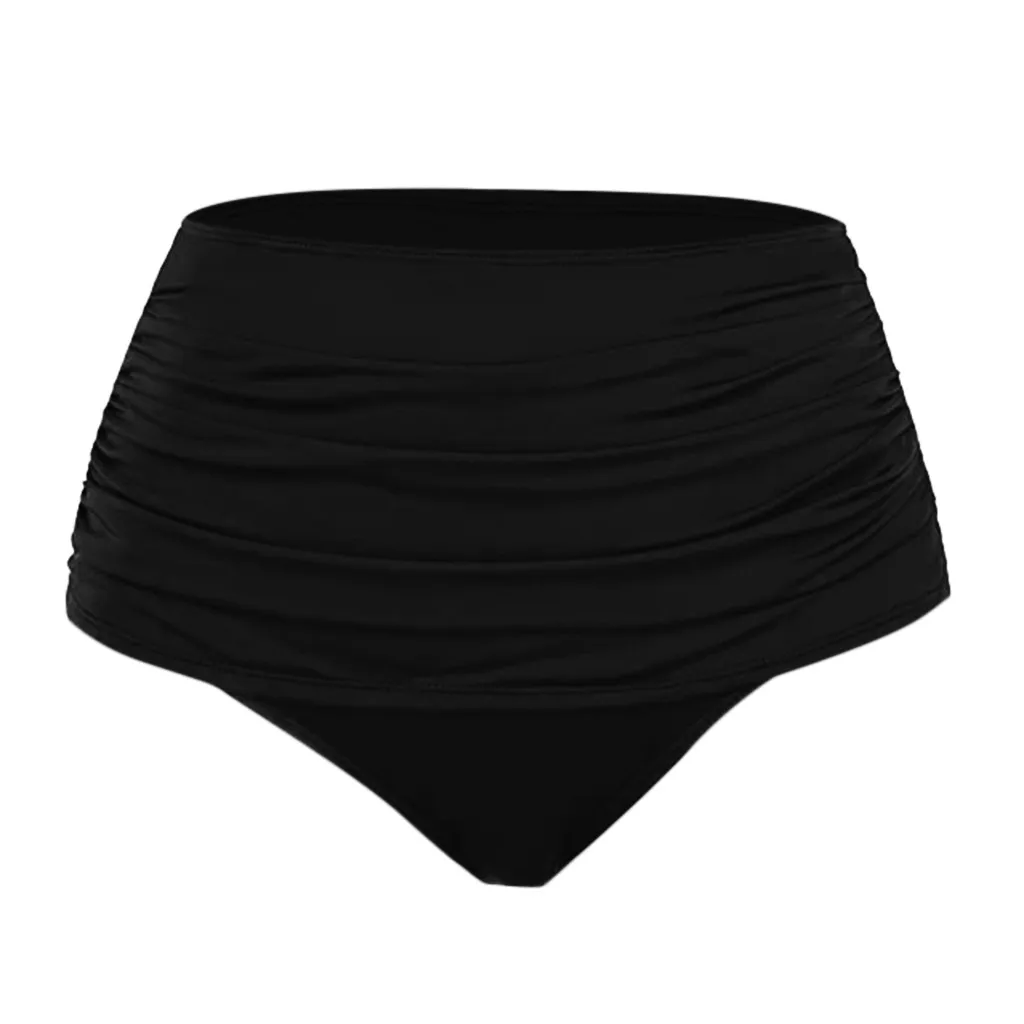 Женские трусики бикини с высокой талией купальный костюм штаны для плавания