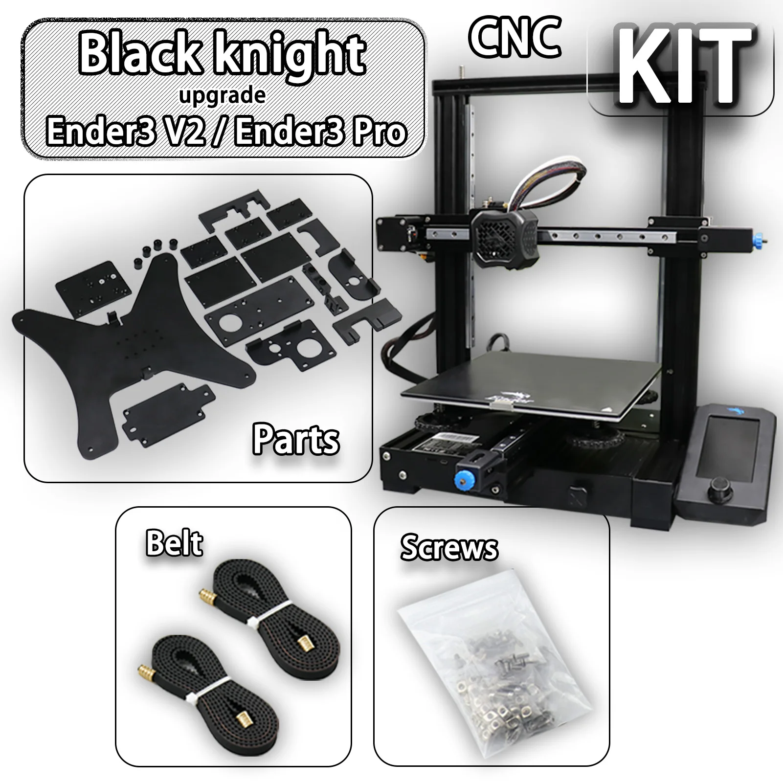 Рельсовый комплект для 3D-принтера Ender 3 v2/Ender Pro черный рыцарь в входят комплекты и