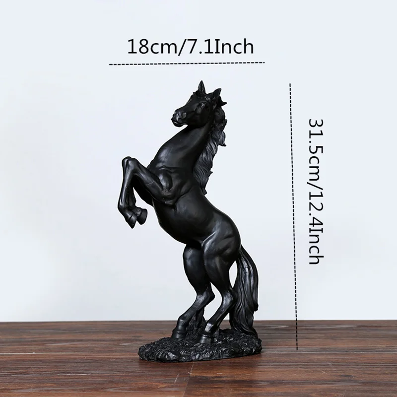 

Resin Horse Statue Lucky Animal Figurines Crafts Vintage Home Decor Ornaments Modern Office Decoration Home Accessories Gifts