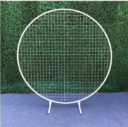 WHITE circle grid 78,75 дюймов круглый/квадратный Свадебный день рождения Арка с сеткой украшения фона Цветочная Арка с сеткой(только 2 шт - Цвет: WHITE circle grid