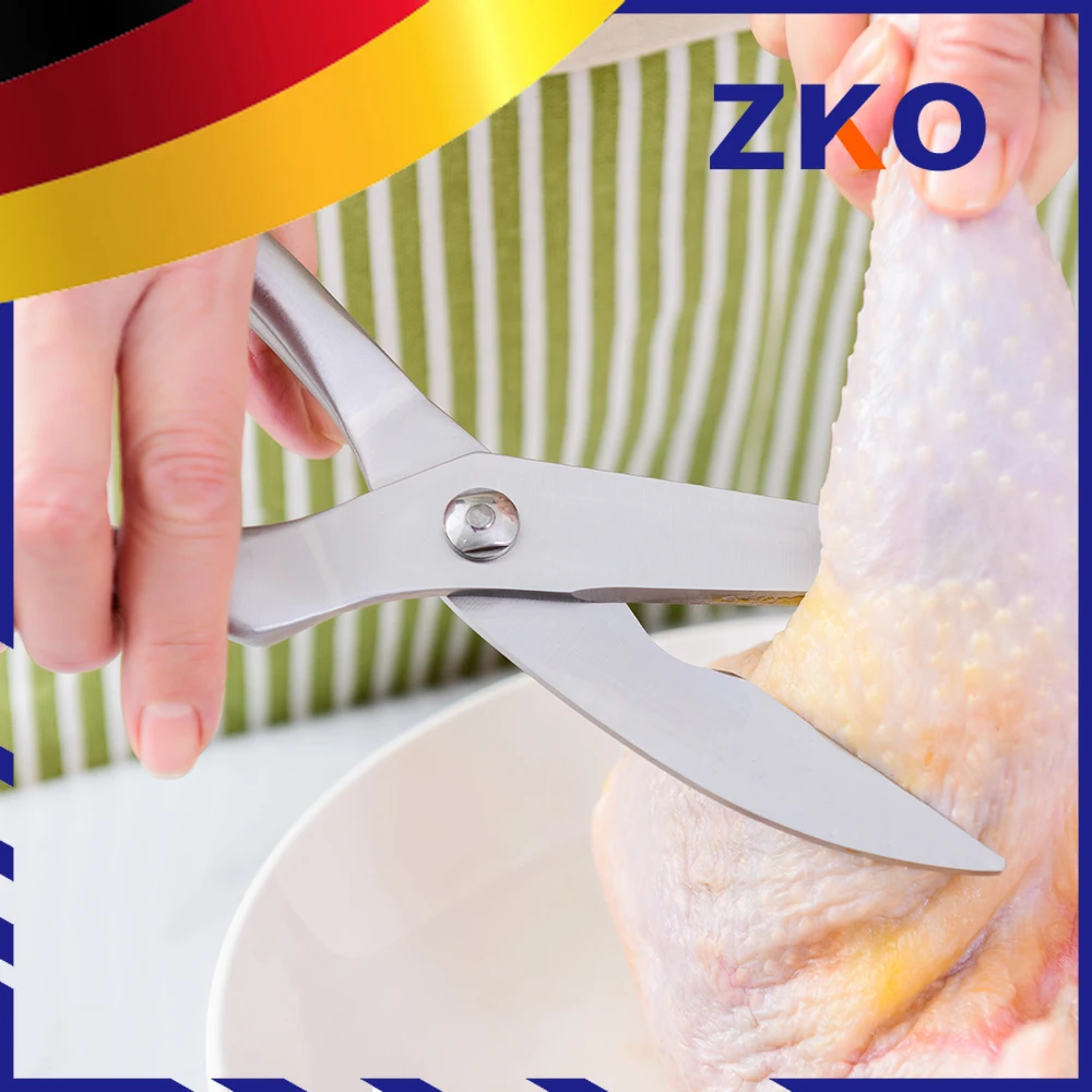 

WAK Kitchen Chicken Bone Scissors Multifunctional Sharp Stainless Steel Back Locks Fish Shears Tools For Meat Vegetable Barbecue