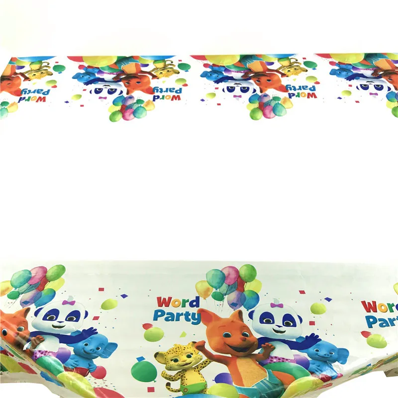 

Hot Word Party Theme Tablecloth Baby Shower Birthday Decoration Paper Cups Plates Straws Disposable Tableware Set Party Supplies