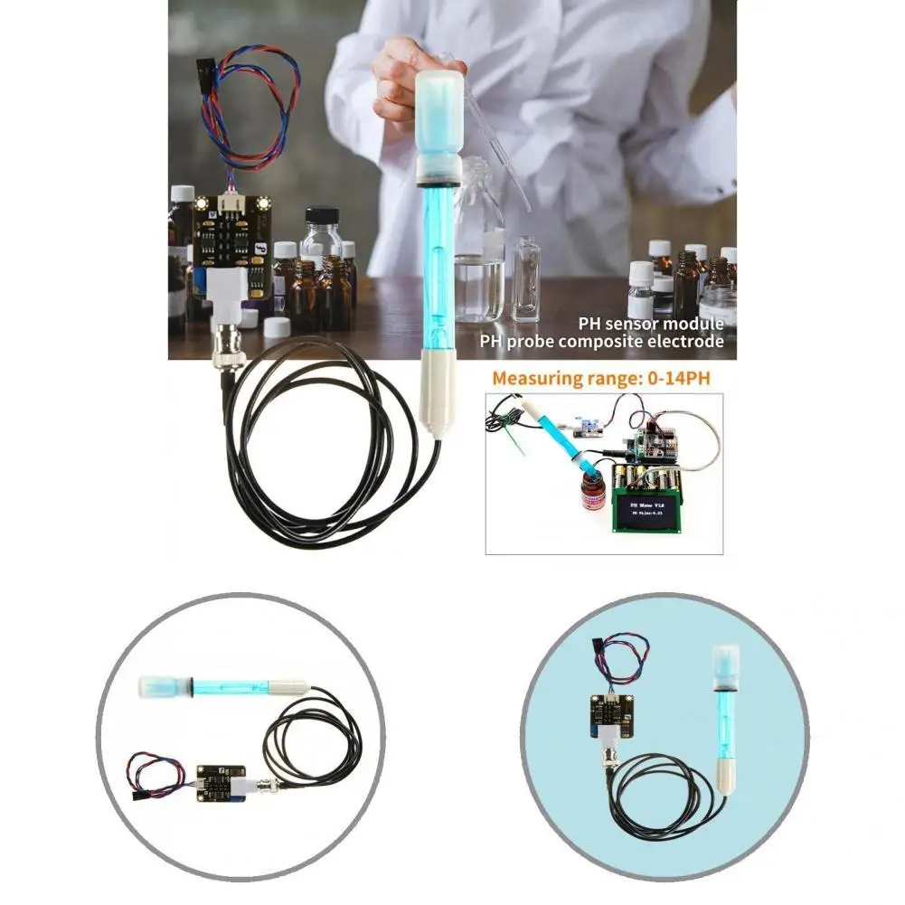 

PH доска счетчика отличная Плата датчика PH воды, датчик обнаружения, точный широкий диапазон измерения, модуль детектора PH