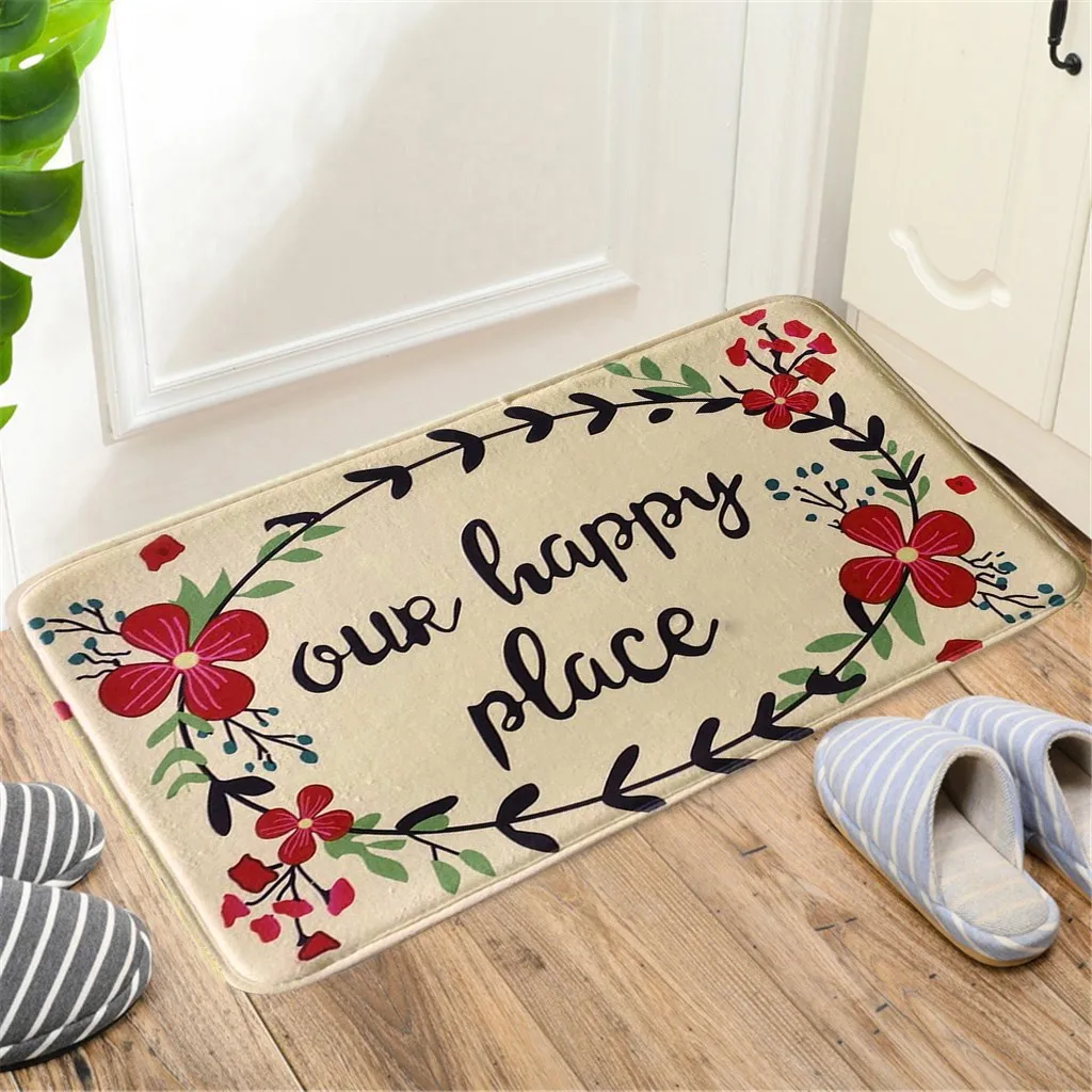 Буквенным собака коврики Ретро узор Флисовое одеяло анти скольжения ковер