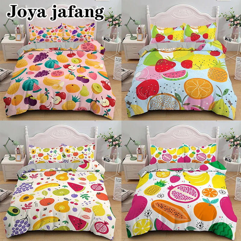 

Fruit Bedding Set Single Double King Queen Duvet Cover with Pillowcase Decor