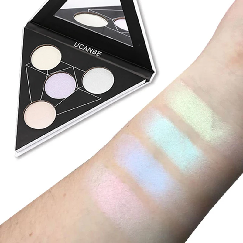 UCANBE 4 цвета голографическая дуохромовая палитра теней для век макияж лица губ
