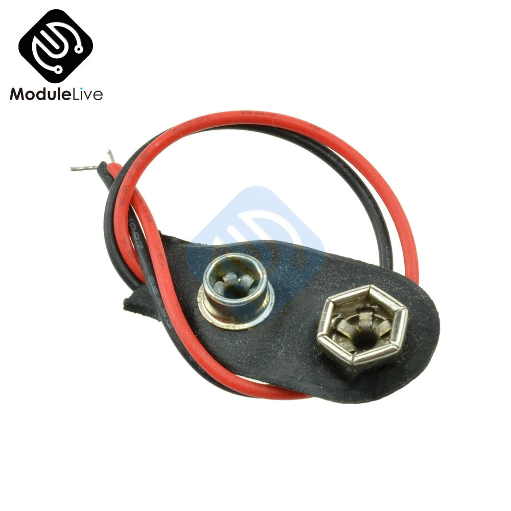 10 шт./лот защелкивающийся 9 в держатель батареи зажим разъем жесткий корпус см