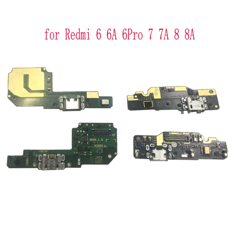Оригинальный разъем USB для зарядки плата детали гибкий кабель Xiaomi Redmi 8 8A 7 7A 6 6A 6Pro