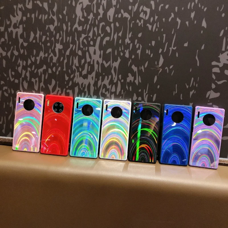 Радужный зеркальный блестящий чехол для телефона Huawei Mate 20 30 P20 P30 P40 Pro Lite Мягкий из