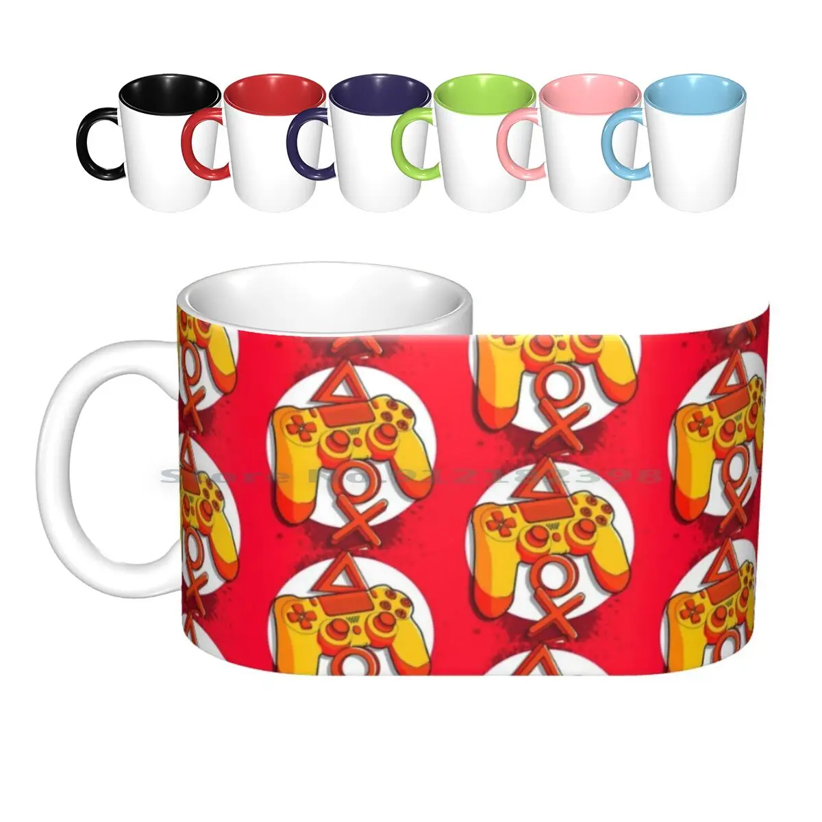 

Funny Controller Ceramic Mugs Coffee Cups Milk Tea Mug Game Games Play Controller Fun Kinetics Activity Vitality Creative