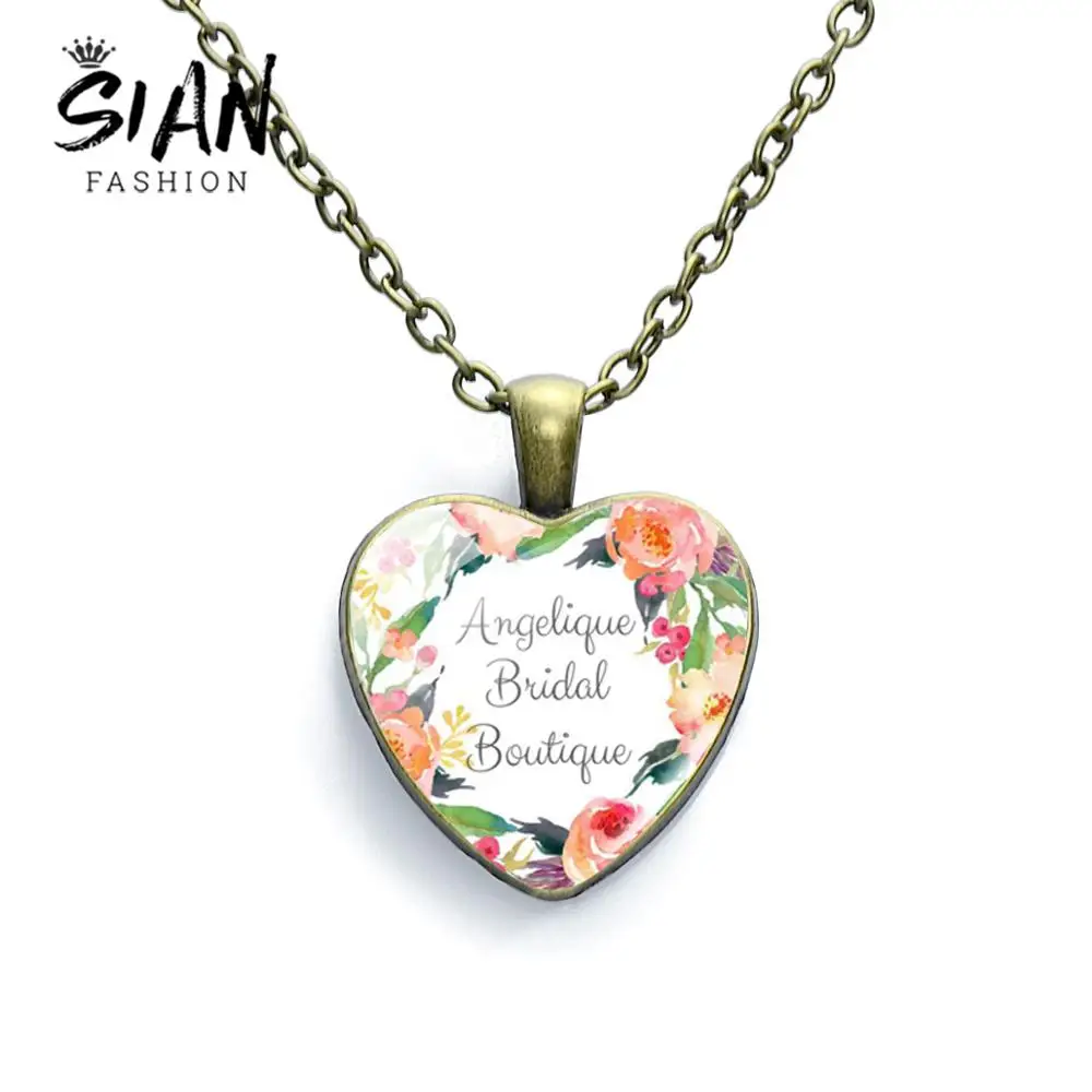 

SIAN New Trendy Bible Verses Necklace Glass Dome Heart Necklaces Scripture Quote Jewelry Christian Inspirational Gifts for Women