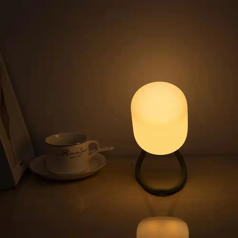 

LED Soft Silicone Night Lightings Bedside Decoration Lamp Living Room Beside Bedroom Rechargeable Study For Children Atmosphere