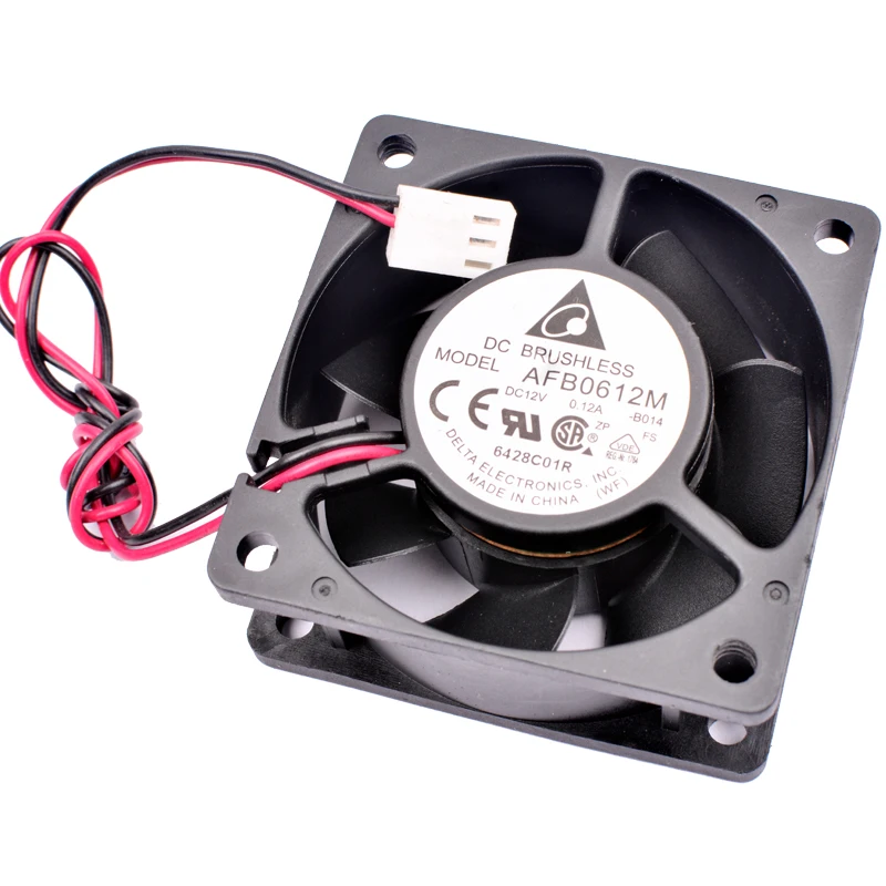 

AFB0612M 6cm 6025 60mm 60x60x25mm DC12V 0.12A Double ball bearing 2 lines Chassis power supply silent cooling fan