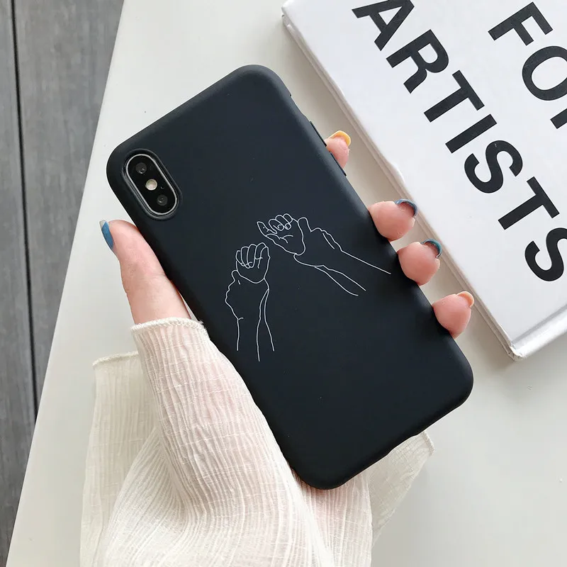 Силиконовый чехол для samsung Galaxy A50 A30 A20 A40 A70 A10 A60 A40S чехол пары специальные руки Крышка для samsung M10 M20 M30 чехол - Цвет: Black 15