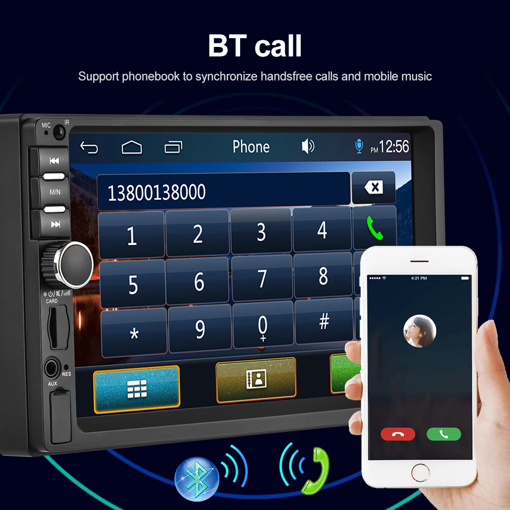 Автомагнитола AMPrime мультимедийный плеер с 7 &quotсенсорным экраном стерео MP5