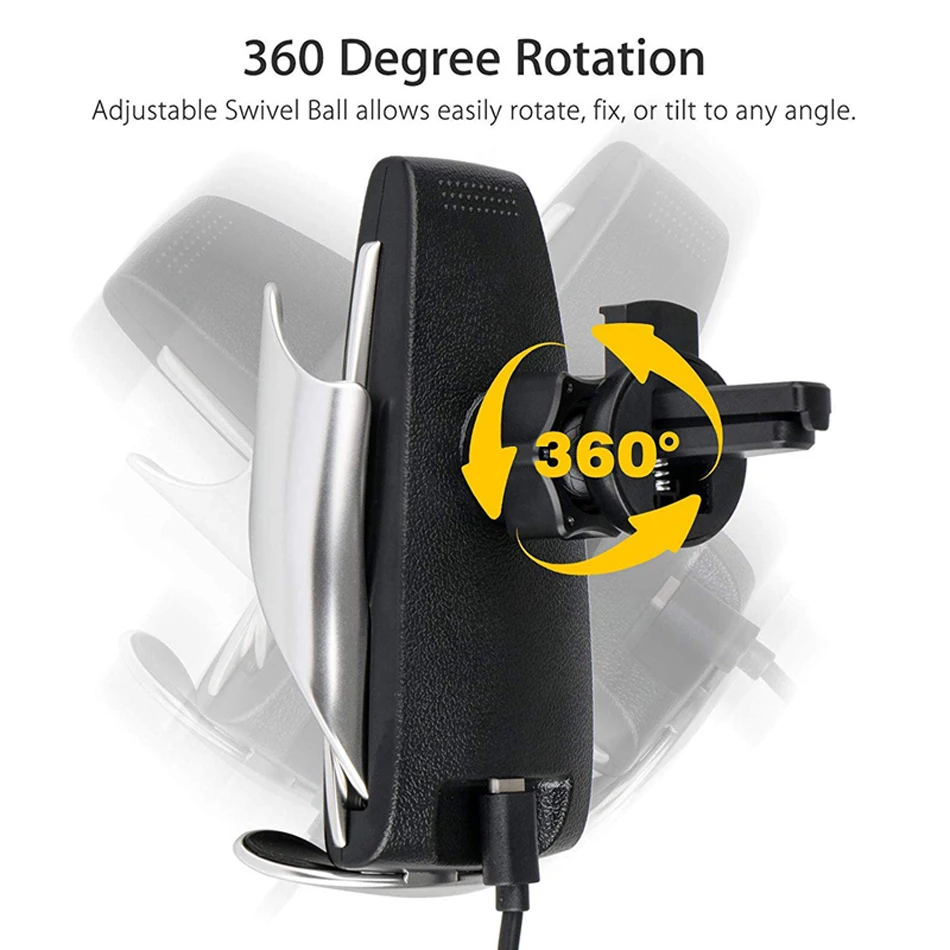 infrared qi fast charging for iphone 12 se 2 11 pro max stands wireless charger car air vent mount phone holeder 2 in 1 brackets free global shipping