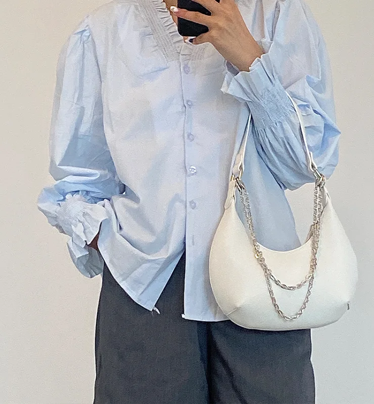 

Fashion women bag chain small girl messenger shoulder bag baguette half moon female vintage cute bag meili89