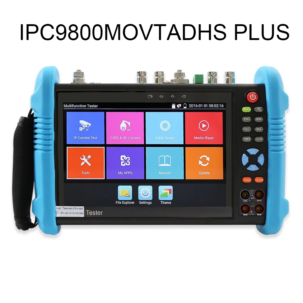Тестер камеры видеонаблюдения Wanglu IPC9800 Plus 4K H.265/H.264 8 Мп TVI CVI 5 МП AHD SDI CVBS IP-камеры