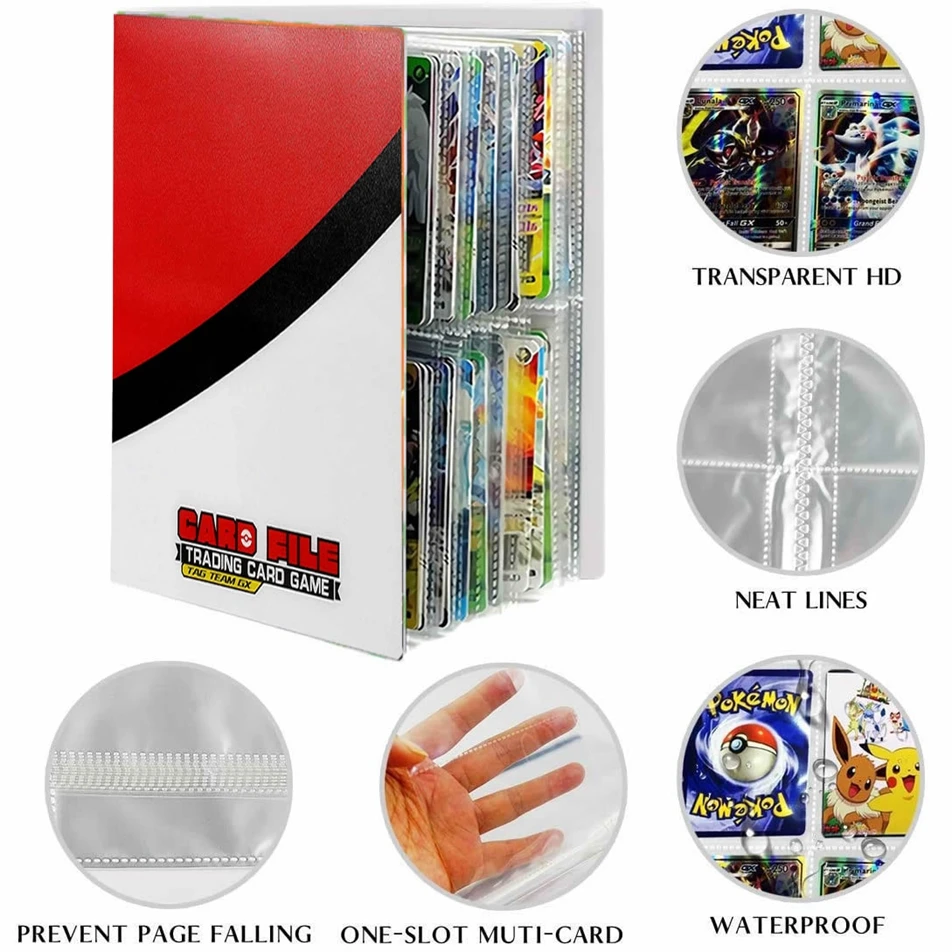 Альбом Pokemon с 4 карманами 240 книга для карт игра в игру держатель VMAX