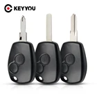 Корпус дистанционного ключа KEYYOU для Renault Duster, Clio, DACIA 3, Twingo, Logan, Sandero, Modus, для Nissan Fob, 2 кнопки, ключ сигнализации автомобиля, чехол