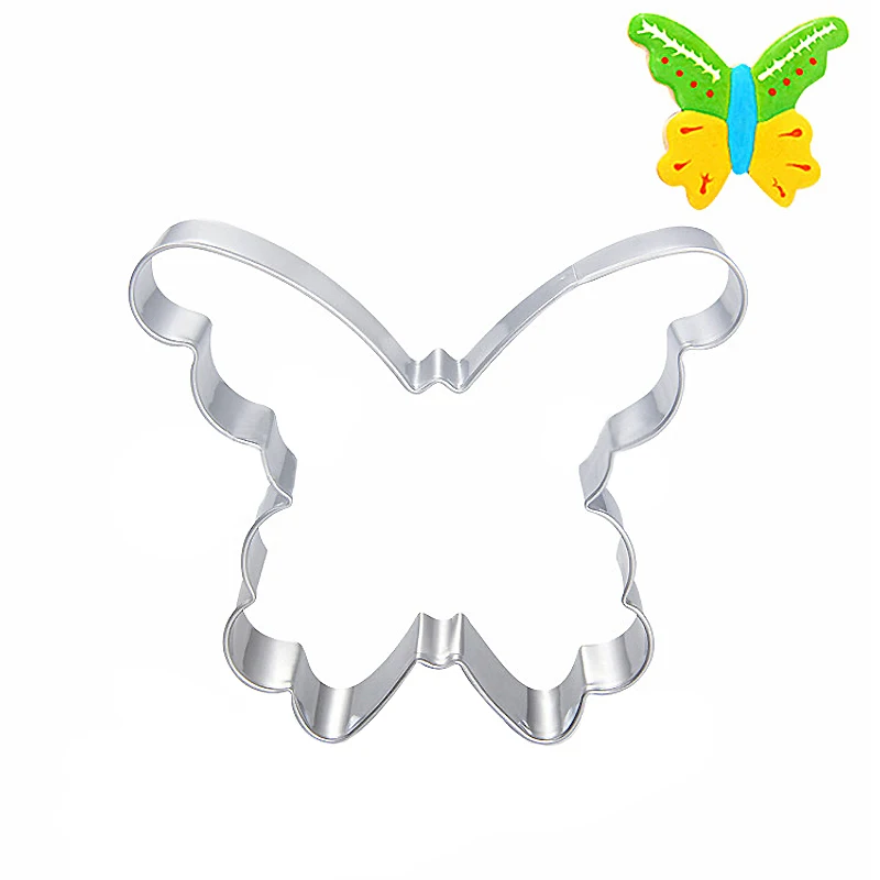 

New Butterfly Shape Cookie Cutter Stainless Steel DIY Biscuit Moulds 3D Pastry Cutters Cake Decorating Tools