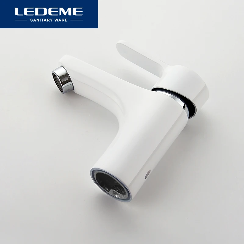 LEDEME Смеситель для умывальника латунь Цвет: хром L1003|basin faucet|waterfall faucetmodern waterfall faucet |