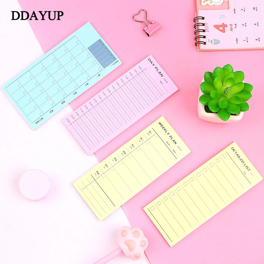 1 шт. блокнот для заметок ежедневный еженедельник список проверок портативная