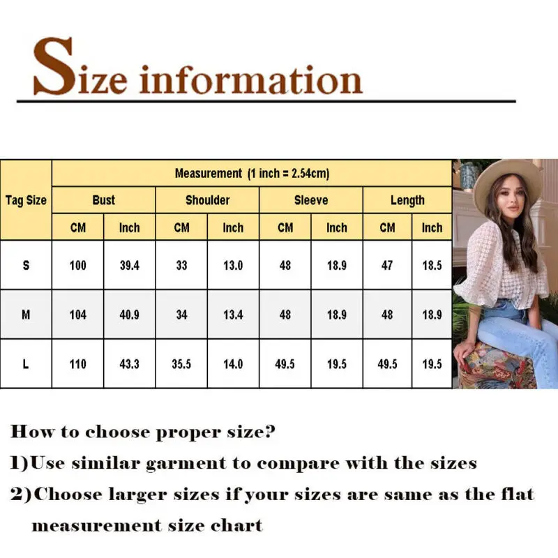 

Fashion Women Sheer Tee Casual Crop Top Shirts Ladies Lantern 3/4 Sleeve See Through Blouse Floral Loose Club Tops