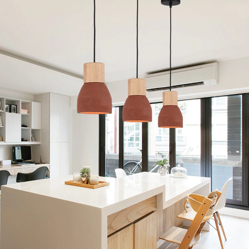 Nordic Modern Design красочная металлическая деревянная стеклянная лампа в виде шара
