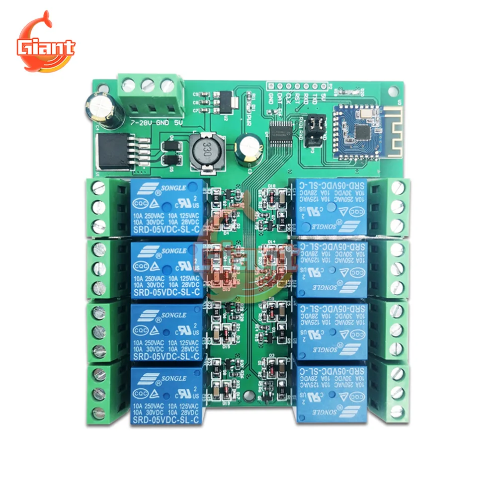 

1/3,5-канальный BLE для релейного беспроводного релейного модуля Bluetooth 2/8, запасной интерфейс отладки UART