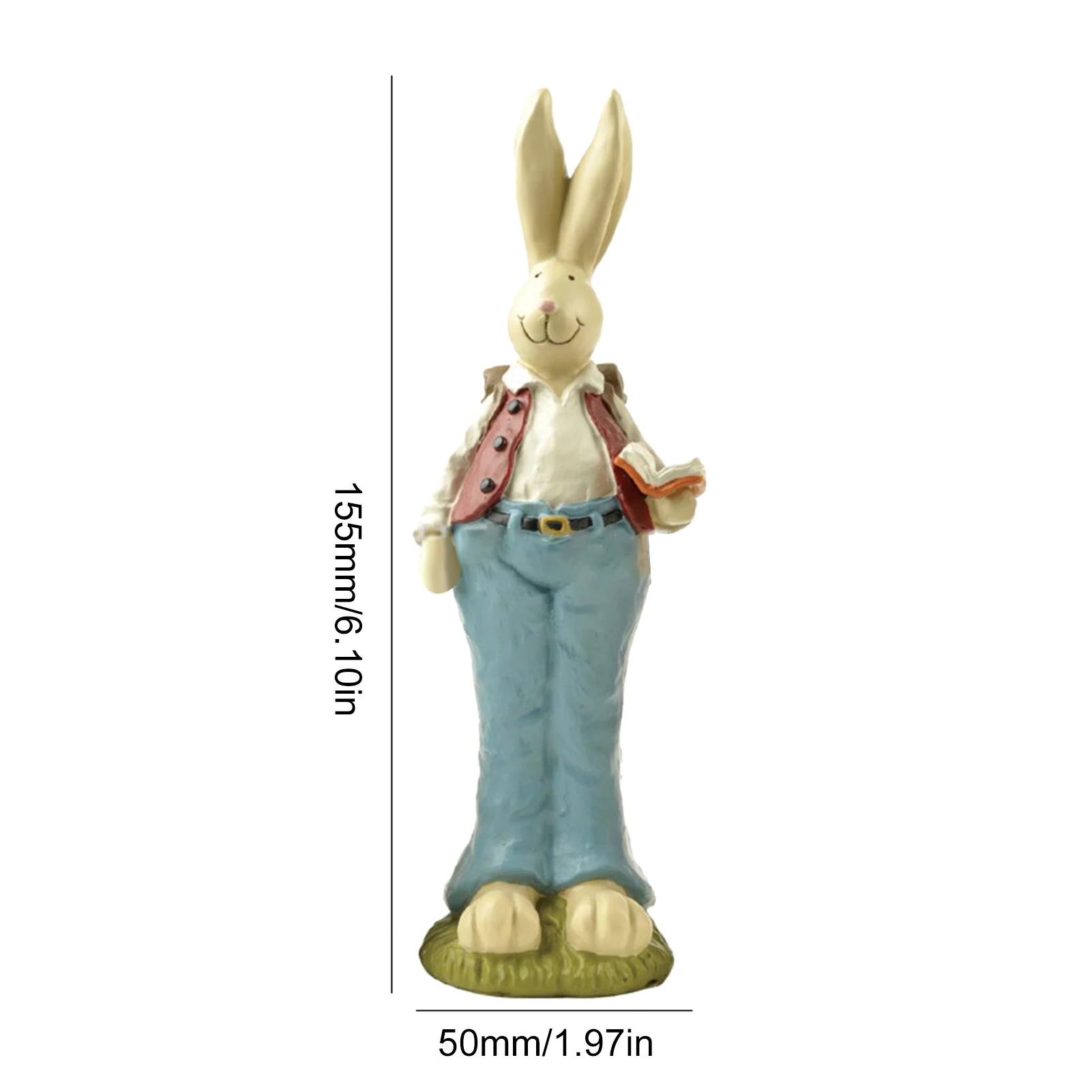 

Easter Bunny Resin Figurines Rabbit Couple Garden Decor Statues Gardening Ornaments Hand-made Painted Resin Crafts