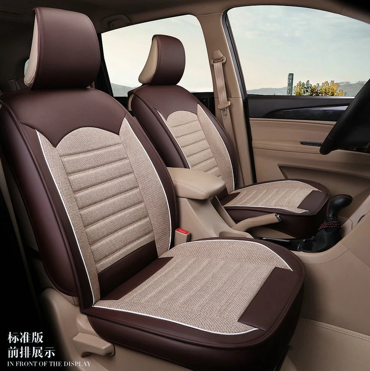 Кожаный чехол Dekabr на автомобильное сиденье из льна для Vw Passat B6 Polo Sedan Golf Touran Tiguan Jetta