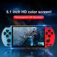 drop shipping dual joystick 5 1inch x7 plus handheld game players 8gb memory mp5 video game console 1000 can save game progress