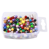 100200pcs colorful pearl light locating pins diy patchwork sewing pins positioning needle garment accessory sewing accessories