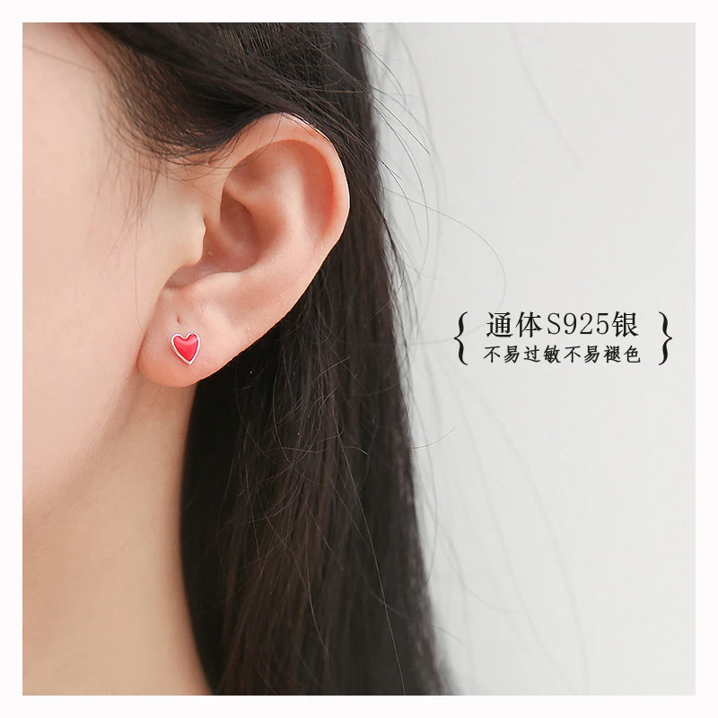 Trusta 100% Стерлинговое Серебро 925 пробы модные милые миниатюрные серьги-гвоздики с