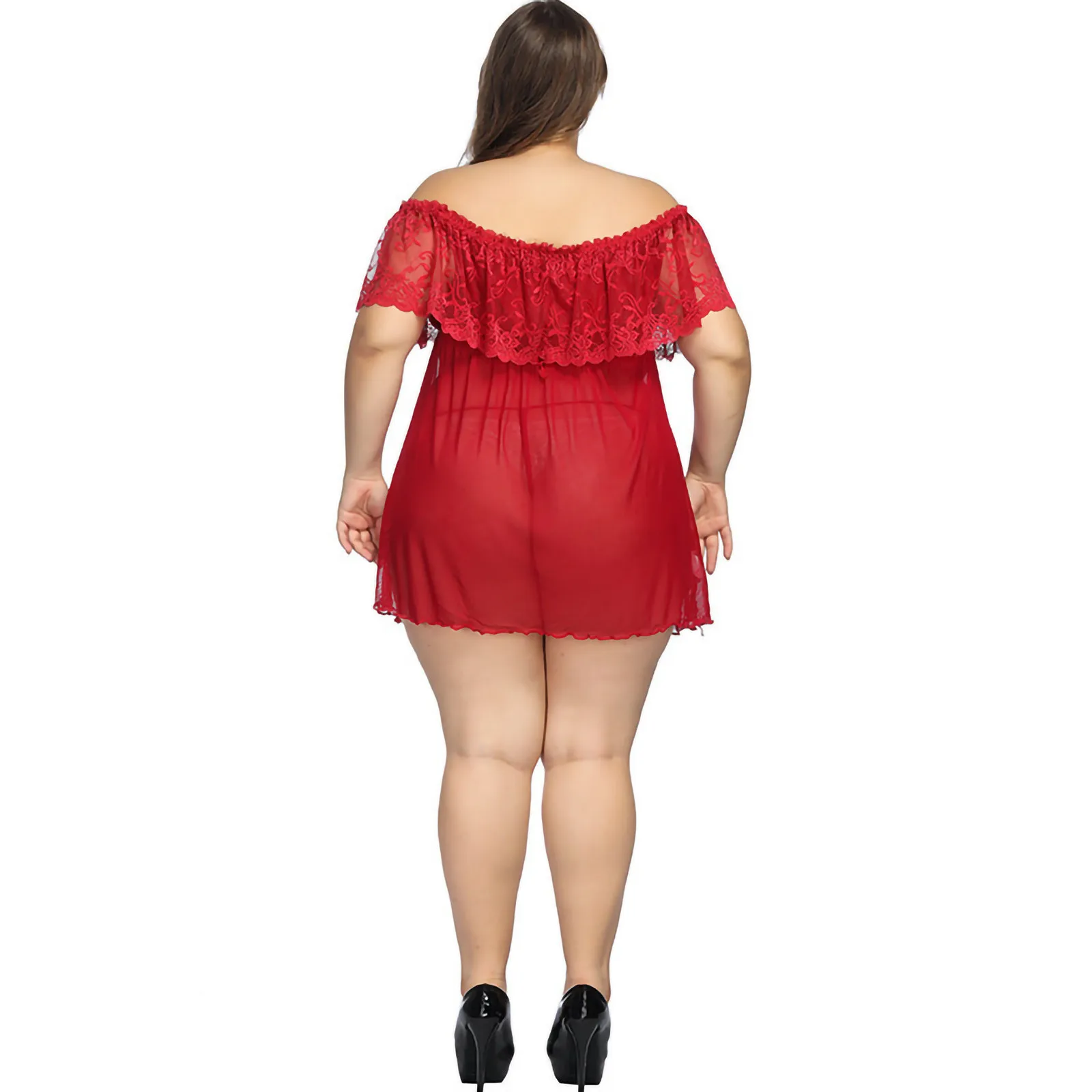 

Sexy Lingerie Plus Size Lingerie For Women 4xl 5xl 6xl Ladies Lace Babydoll G-String Thong Stocking Underwear Nightwear