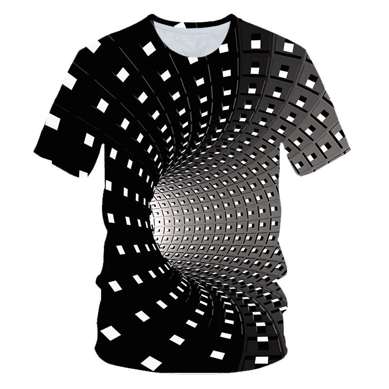

New Swirl Short Sleeve T-shirt Summer Mens T-shirts Men's Casual Tops 3DT-Shirts Fashion O-Neck Shirt Large Size Streetwear men