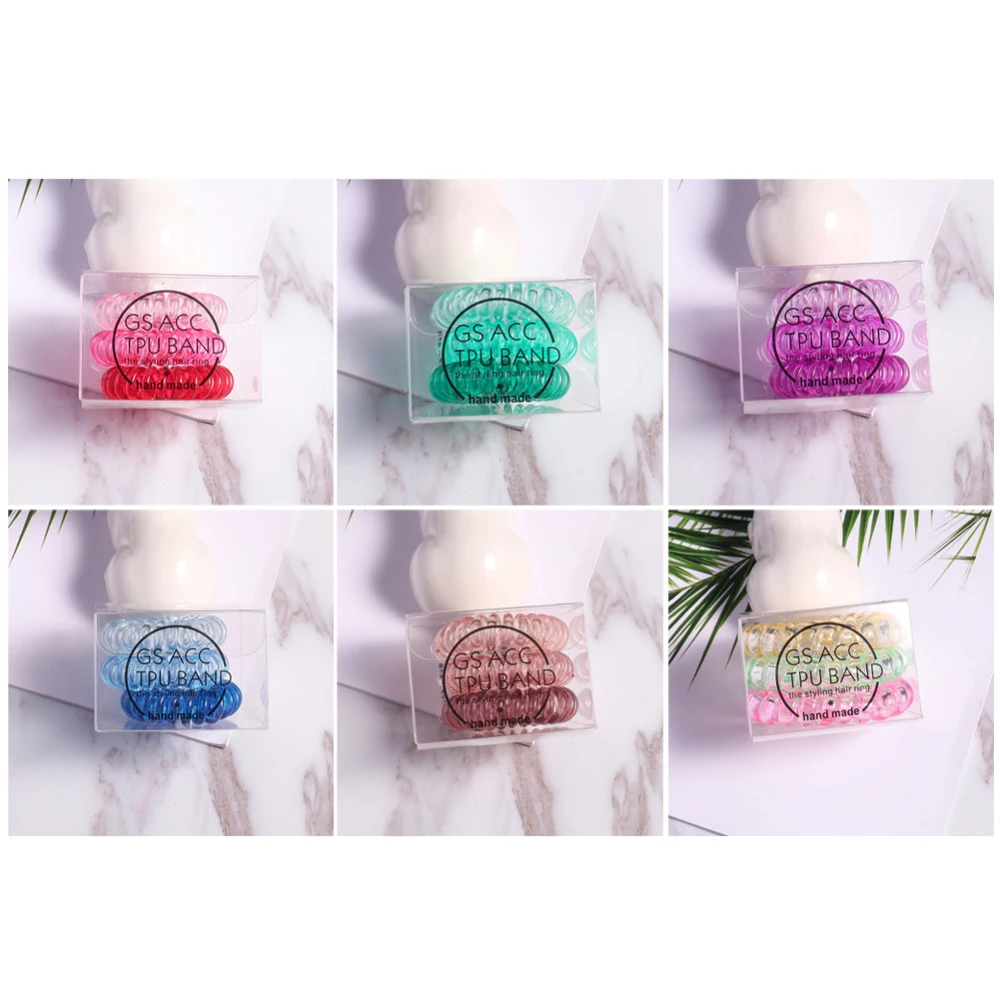 3 шт. разноцветные эластичные резинки для волос| |