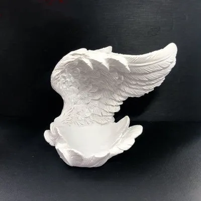 

White Angel Wing Feather Wing Resin Crystal Ball Base Crafts Ornaments Home Decor Suitable 4-6cm Crystal Balls